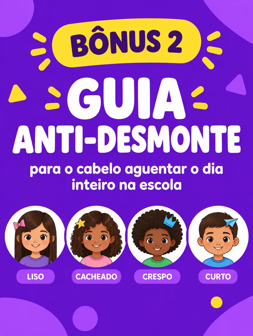 Capa do Guia Anti-Desmonte para fixar enfeites em diferentes tipos de cabelo